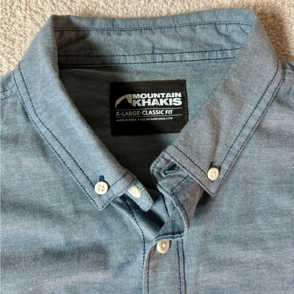 Mountain Khakis Men's Casual Denim Button-Down Shirt XL